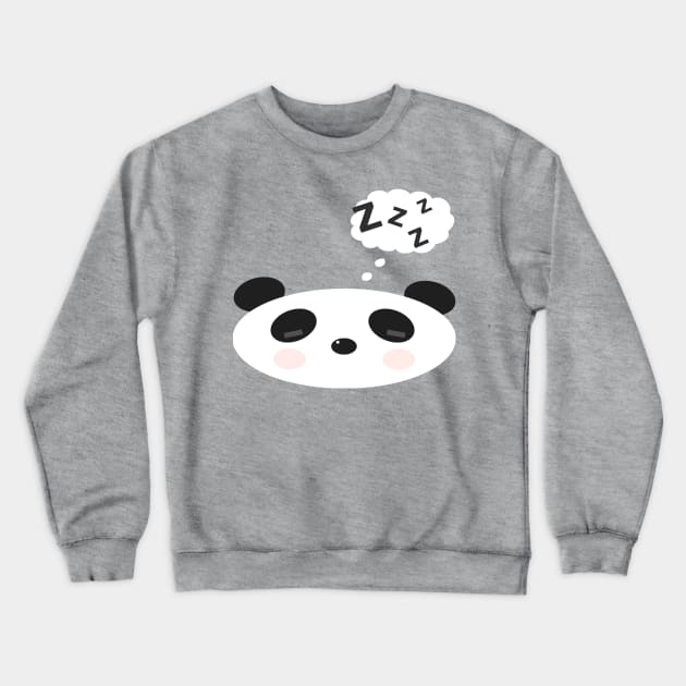 Sleeping Kawaii Panda Crewneck Sweatshirt by deftdesigns